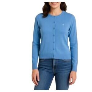 Lilly Pulitzer Vintage Light Blue Periwinkle Button Down Cotton Cardigan Sz S N